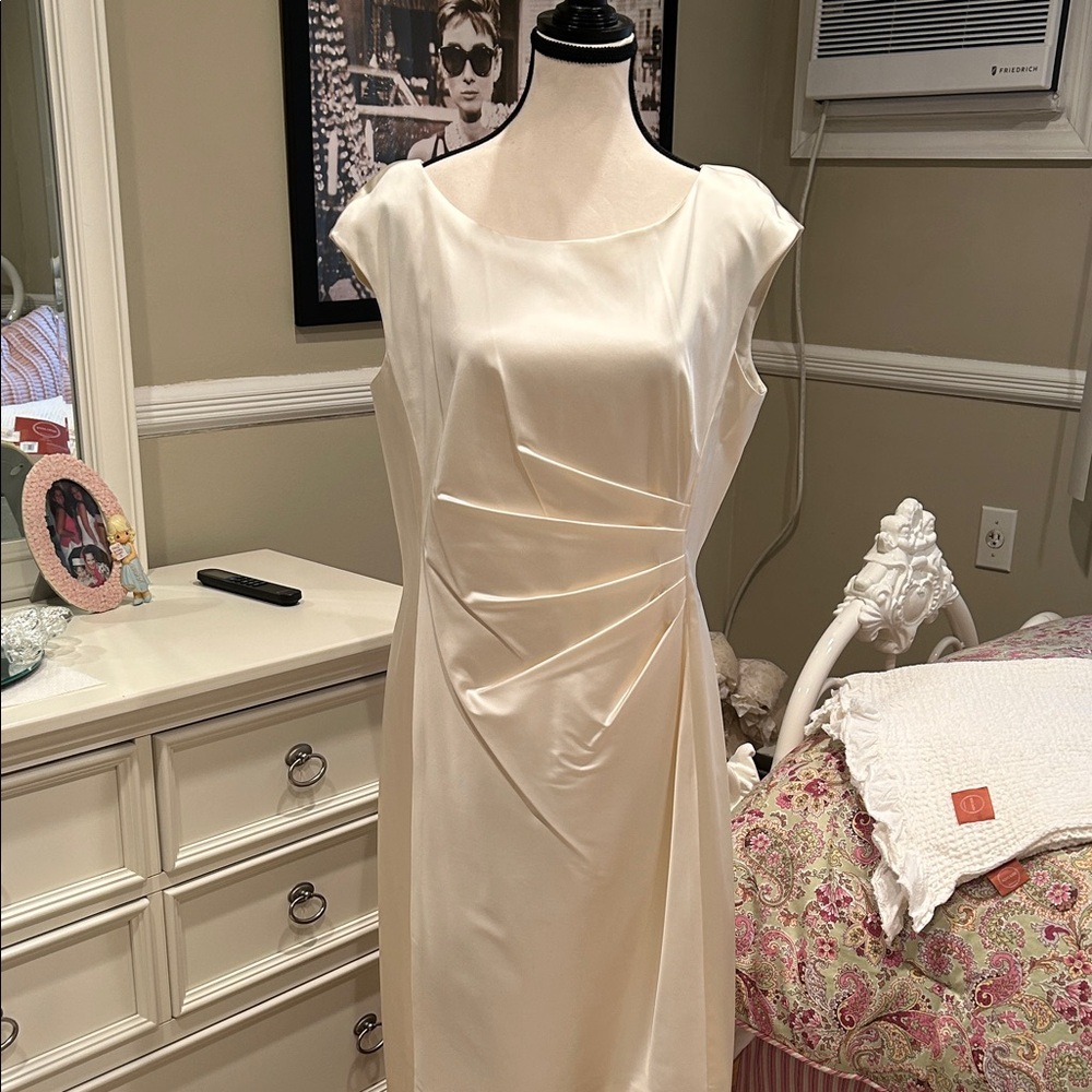 Lauren Ralph Lauren Cream Midi Dress